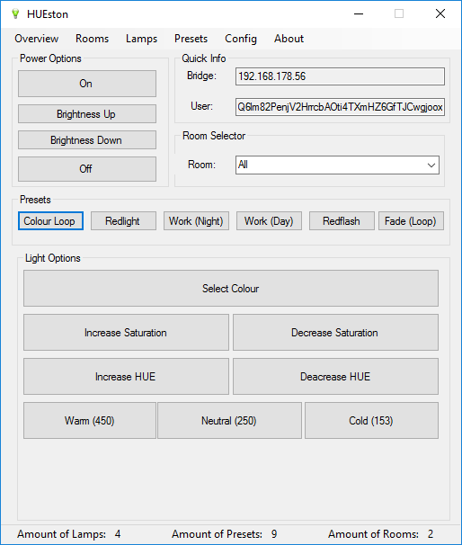 GitHub - maio290/HUEston: A small GUI for accessing Philips HUE Lamps ...